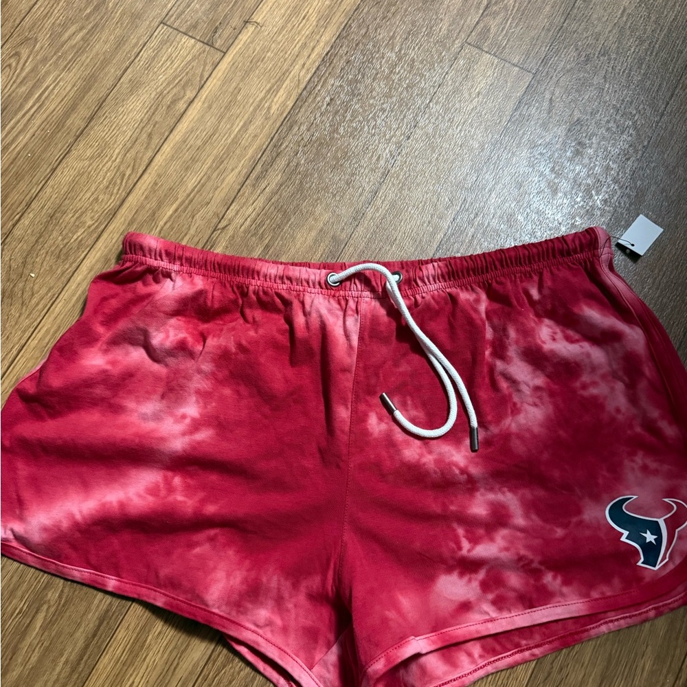 Wear Erin Andrews Houston Texans Tie-die shorts NWT